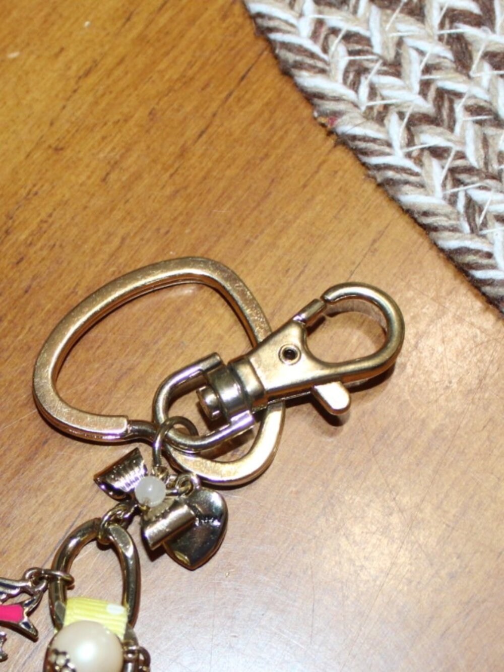 NWOT Betsey Johnson Floral ladybug bag charm/ key chain  FUN! - Picture 7 of 9